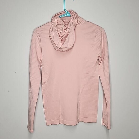 Athleta women's Light Pink  long-sleeved hoodie pullover top Sz S - Picture 6 of 10